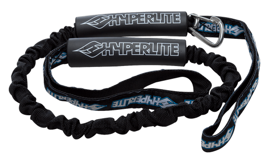 Black Webbing Dock Tie with handles, carabiner, and coiled rope for vessel securing.