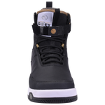 Gooey Boot high-top with laces, ankle strap, Trever Maur design shown from front view.