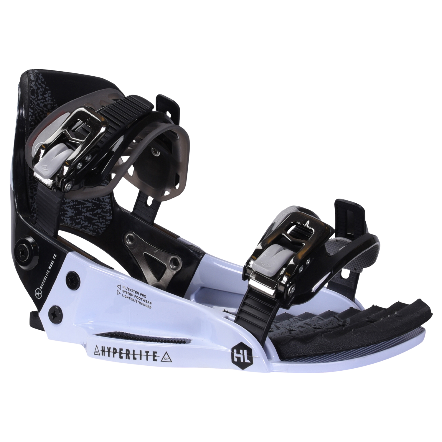 System Pro Binding, black straps & white base.